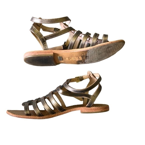LesTropeziennes Womens Sz39 Brown Metallic Gladiator Sandals, Hicelot, Boho, Sz8 - Picture 2 of 9